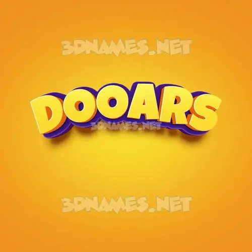 dooars in Orange Toon style - 3D name wallpaper dooars in Orange Toon style - 3D name wallpaper