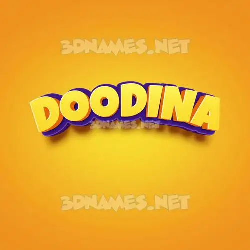 doodina in Orange Toon style - 3D name wallpaper doodina in Orange Toon style - 3D name wallpaper