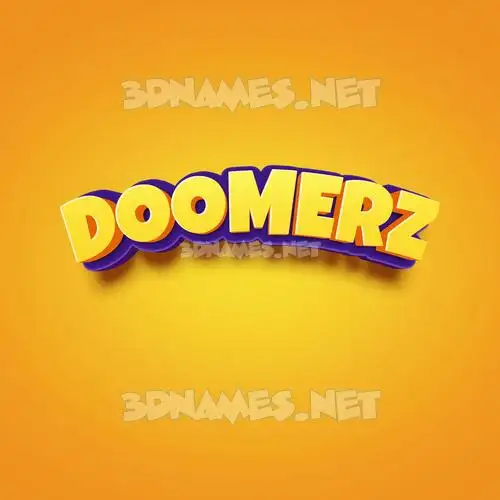 doomerz in Orange Toon style - 3D name wallpaper doomerz in Orange Toon style - 3D name wallpaper