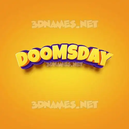 doomsday in Orange Toon style - 3D name wallpaper doomsday in Orange Toon style - 3D name wallpaper