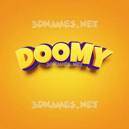 doomy in Orange Toon style - 3D name wallpaper doomy in Orange Toon style - 3D name wallpaper