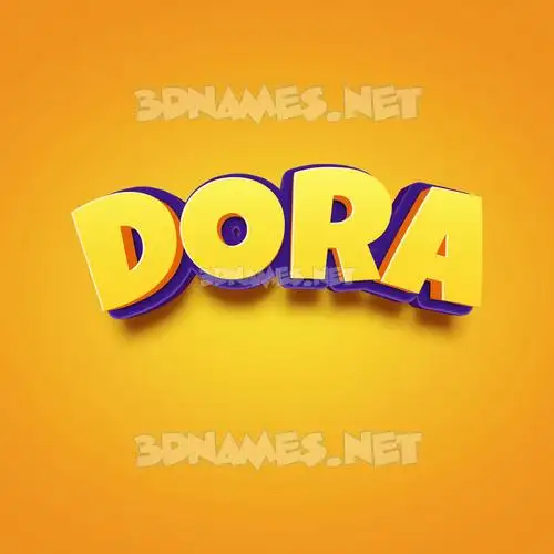dora in Orange Toon style - 3D name wallpaper dora in Orange Toon style - 3D name wallpaper