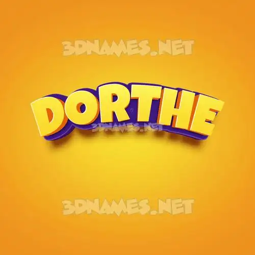 dorthe in Orange Toon style - 3D name wallpaper dorthe in Orange Toon style - 3D name wallpaper