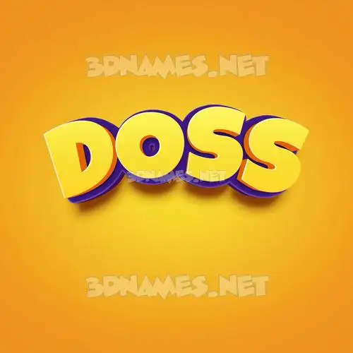 doss in Orange Toon style - 3D name wallpaper doss in Orange Toon style - 3D name wallpaper