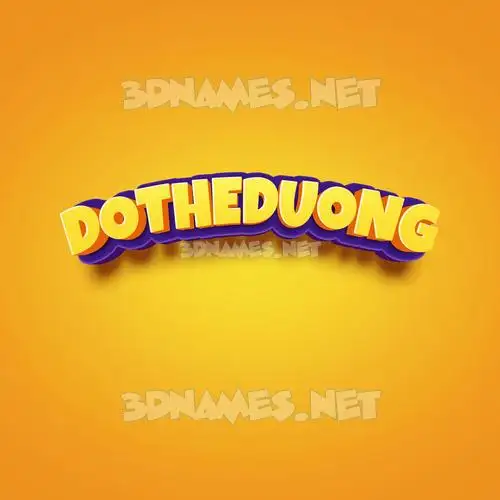 dotheduong in Orange Toon style - 3D name wallpaper dotheduong in Orange Toon style - 3D name wallpaper