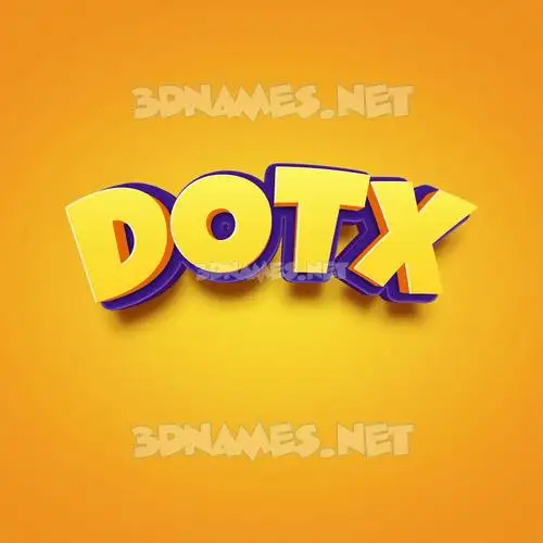 dotx in Orange Toon style - 3D name wallpaper dotx in Orange Toon style - 3D name wallpaper