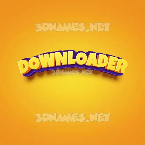 downloader in Orange Toon style - 3D name wallpaper downloader in Orange Toon style - 3D name wallpaper