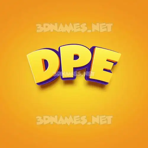 dpe in Orange Toon style - 3D name wallpaper dpe in Orange Toon style - 3D name wallpaper
