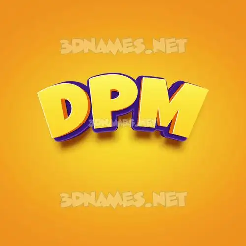 dpm in Orange Toon style - 3D name wallpaper