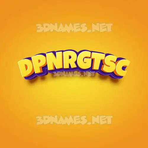 dpnrgtsc in Orange Toon style - 3D name wallpaper