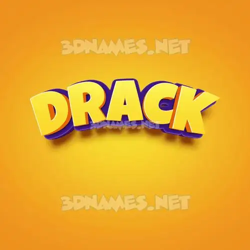 drack in Orange Toon style - 3D name wallpaper drack in Orange Toon style - 3D name wallpaper