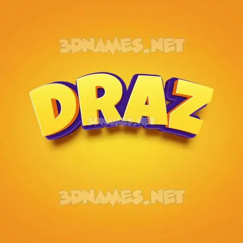 draz in Orange Toon style - 3D name wallpaper draz in Orange Toon style - 3D name wallpaper