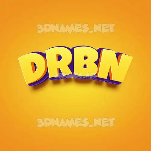 drbn in Orange Toon style - 3D name wallpaper drbn in Orange Toon style - 3D name wallpaper