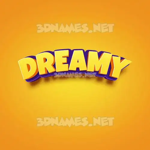 dreamy in Orange Toon style - 3D name wallpaper