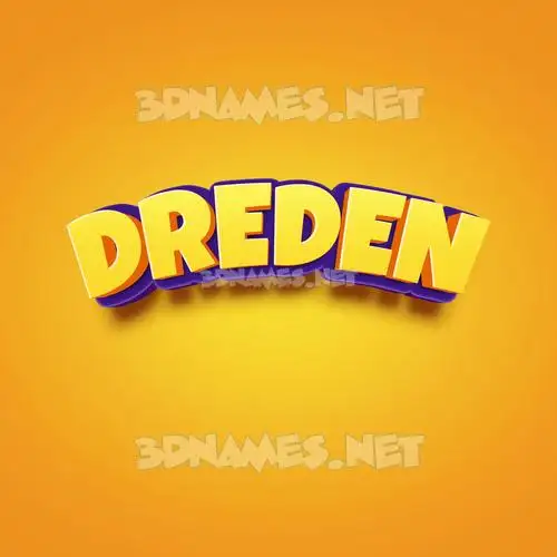 dreden in Orange Toon style - 3D name wallpaper dreden in Orange Toon style - 3D name wallpaper