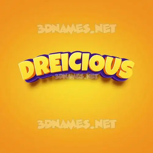 dreicious in Orange Toon style - 3D name wallpaper dreicious in Orange Toon style - 3D name wallpaper