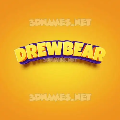 drewbear in Orange Toon style - 3D name wallpaper drewbear in Orange Toon style - 3D name wallpaper