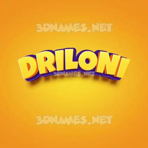 driloni in Orange Toon style - 3D name wallpaper driloni in Orange Toon style - 3D name wallpaper