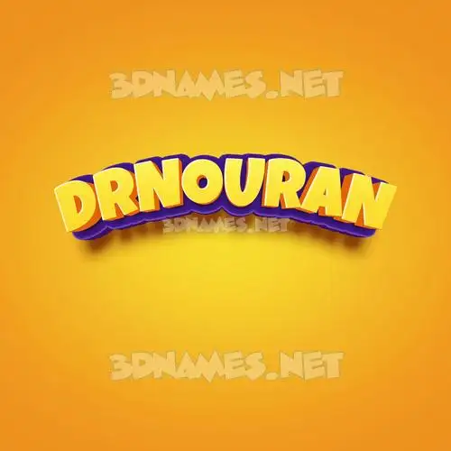 drnouran in Orange Toon style - 3D name wallpaper drnouran in Orange Toon style - 3D name wallpaper