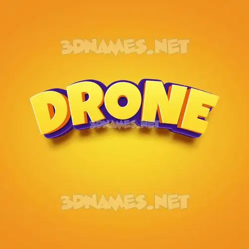 drone in Orange Toon style - 3D name wallpaper drone in Orange Toon style - 3D name wallpaper