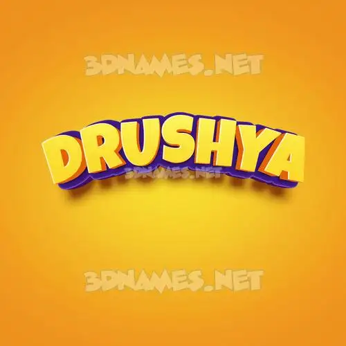 drushya in Orange Toon style - 3D name wallpaper drushya in Orange Toon style - 3D name wallpaper