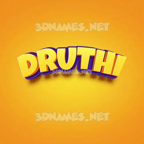 druthi in Orange Toon style - 3D name wallpaper druthi in Orange Toon style - 3D name wallpaper