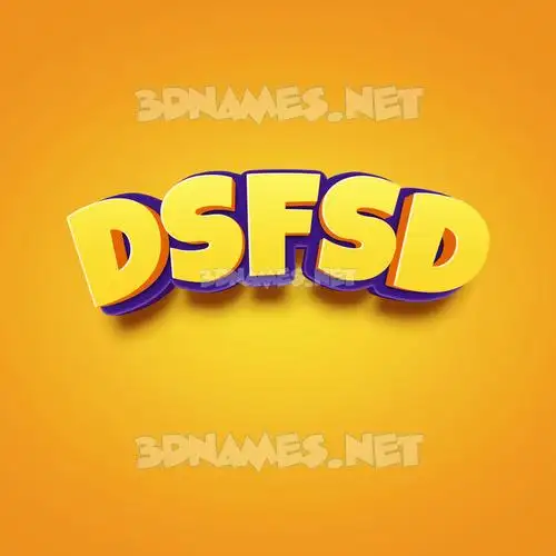 dsfsd in Orange Toon style - 3D name wallpaper