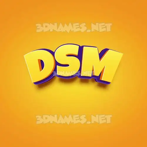 dsm in Orange Toon style - 3D name wallpaper dsm in Orange Toon style - 3D name wallpaper