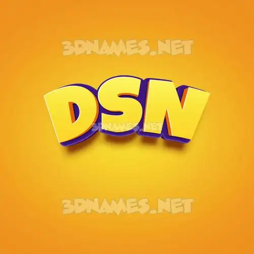 dsn in Orange Toon style - 3D name wallpaper dsn in Orange Toon style - 3D name wallpaper