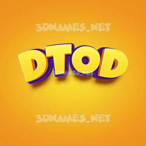 dtod in Orange Toon style - 3D name wallpaper dtod in Orange Toon style - 3D name wallpaper