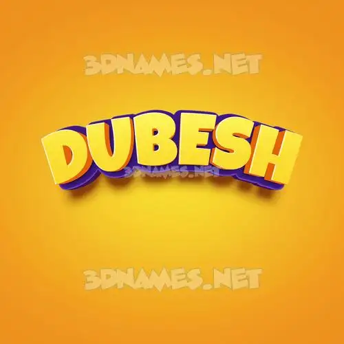 dubesh in Orange Toon style - 3D name wallpaper dubesh in Orange Toon style - 3D name wallpaper