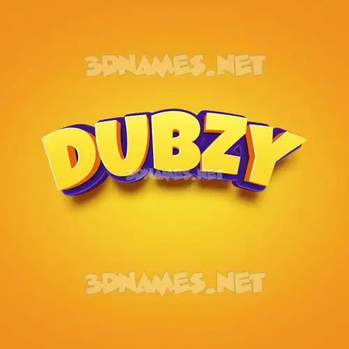 dubzy in Orange Toon style - 3D name wallpaper dubzy in Orange Toon style - 3D name wallpaper