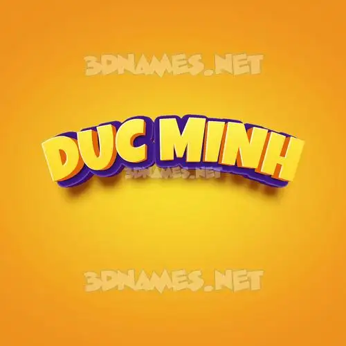 duc minh in Orange Toon style - 3D name wallpaper duc minh in Orange Toon style - 3D name wallpaper