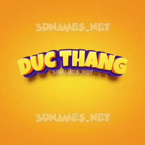 duc thang in Orange Toon style - 3D name wallpaper