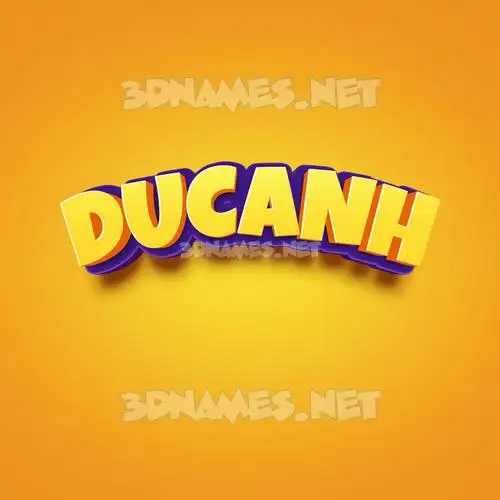 ducanh in Orange Toon style - 3D name wallpaper ducanh in Orange Toon style - 3D name wallpaper