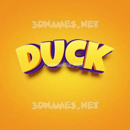 duck in Orange Toon style - 3D name wallpaper duck in Orange Toon style - 3D name wallpaper