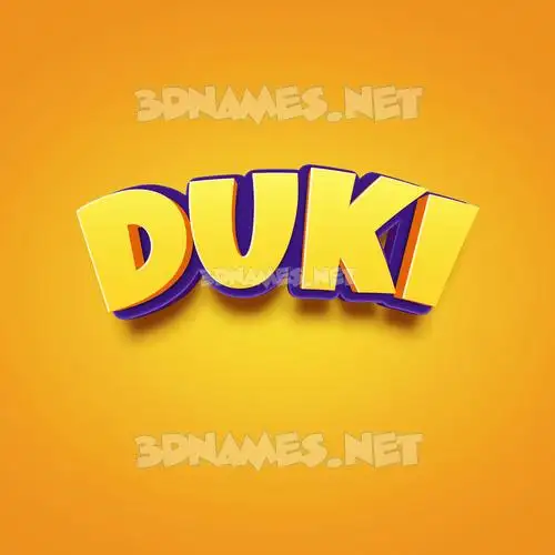 duki in Orange Toon style - 3D name wallpaper duki in Orange Toon style - 3D name wallpaper