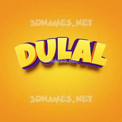 dulal in Orange Toon style - 3D name wallpaper dulal in Orange Toon style - 3D name wallpaper