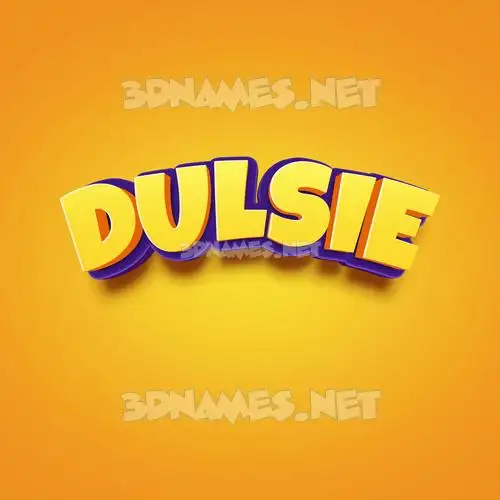 dulsie in Orange Toon style - 3D name wallpaper