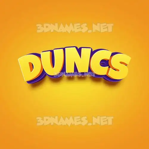duncs in Orange Toon style - 3D name wallpaper duncs in Orange Toon style - 3D name wallpaper