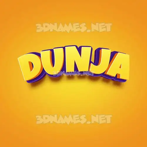 dunja in Orange Toon style - 3D name wallpaper dunja in Orange Toon style - 3D name wallpaper