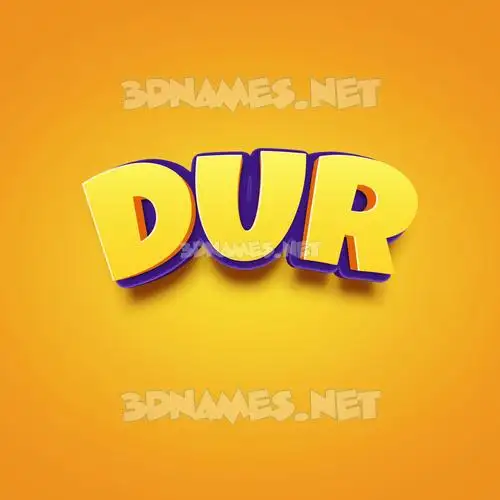 dur in Orange Toon style - 3D name wallpaper dur in Orange Toon style - 3D name wallpaper
