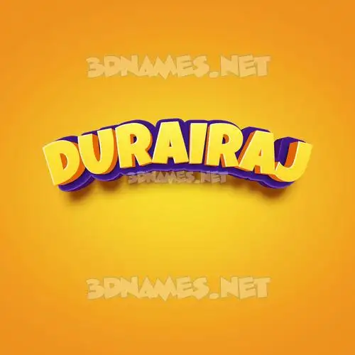 durairaj in Orange Toon style - 3D name wallpaper durairaj in Orange Toon style - 3D name wallpaper