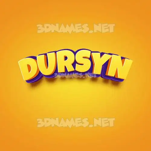 dursyn in Orange Toon style - 3D name wallpaper dursyn in Orange Toon style - 3D name wallpaper