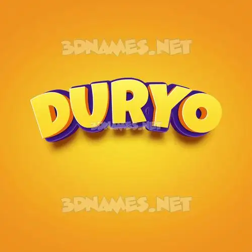 duryo in Orange Toon style - 3D name wallpaper duryo in Orange Toon style - 3D name wallpaper