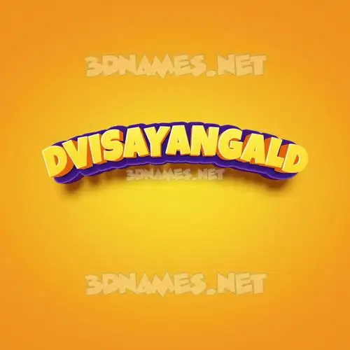 dvisayangald in Orange Toon style - 3D name wallpaper dvisayangald in Orange Toon style - 3D name wallpaper