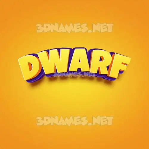 dwarf in Orange Toon style - 3D name wallpaper dwarf in Orange Toon style - 3D name wallpaper