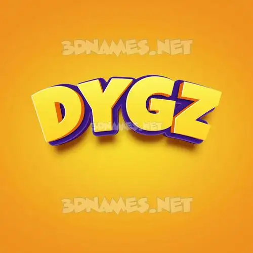 dygz in Orange Toon style - 3D name wallpaper dygz in Orange Toon style - 3D name wallpaper