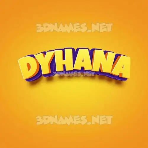 dyhana in Orange Toon style - 3D name wallpaper dyhana in Orange Toon style - 3D name wallpaper