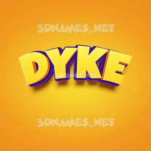 dyke in Orange Toon style - 3D name wallpaper dyke in Orange Toon style - 3D name wallpaper